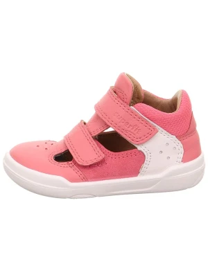 superfit Skórzane półsandały w kolorze różowo-białym do chodzenia na boso rozmiar: 25