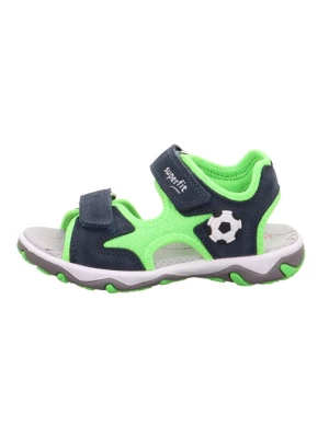 superfit Skórzane sandały "Mike 3.0" w kolorze granatowo-zielonym rozmiar: 33