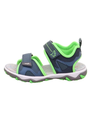 superfit Skórzane sandały "Mike 3.0" w kolorze granatowo-zielonym rozmiar: 32