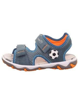 superfit Skórzane sandały "Mike 3.0" w kolorze szaro-niebiesko-pomarańczowym rozmiar: 32