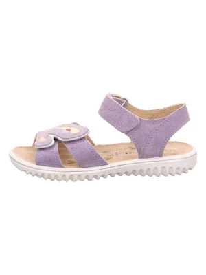 superfit Skórzane sandały "Sparkle" w kolorze fioletowym rozmiar: 38