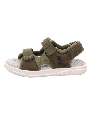 superfit Skórzane sandały w kolorze khaki rozmiar: 34