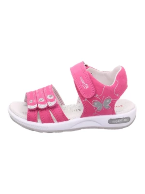 superfit Skórzane sandały w kolorze różowym rozmiar: 34