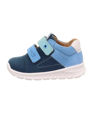 superfit Skórzane sneakersy "Breeze" w kolorze błękitno-granatowo-białym rozmiar: 21