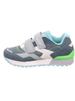 superfit Skórzane sneakersy "Dash" w kolorze granatowo-błękitno-białym rozmiar: 32