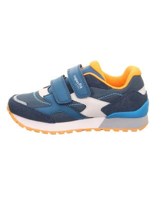 superfit Skórzane sneakersy "Dash" w kolorze pomarańczowo-biało-niebieskim rozmiar: 35