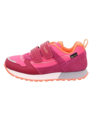superfit Skórzane sneakersy "Dash" w kolorze różowo-pomarańczowo-czerwonym rozmiar: 28