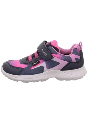 superfit Skórzane sneakersy "Rush" w kolorze granatowo-różowym rozmiar: 34