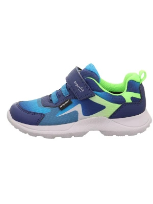superfit Skórzane sneakersy "Rush" w kolorze zielono-błękitno-granatowym rozmiar: 30