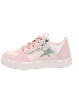superfit Skórzane sneakersy "Stella" w kolorze biało-beżowo-jasnoróżowym rozmiar: 27
