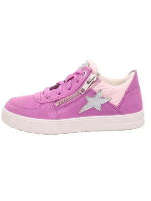 superfit Skórzane sneakersy "Stella" w kolorze jasnoróżowo-fioletowym rozmiar: 27