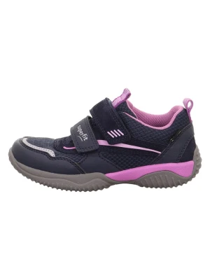 superfit Skórzane sneakersy "Storm" w kolorze granatowo-fioletowym rozmiar: 26