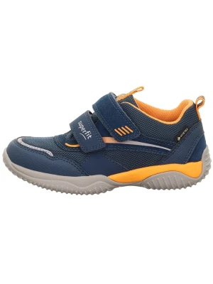 superfit Skórzane sneakersy "Storm" w kolorze granatowo-pomarańczowym rozmiar: 27