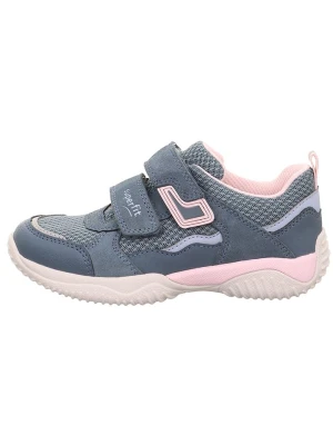 superfit Skórzane sneakersy "Storm" w kolorze niebiesko-jasnoróżowym rozmiar: 36