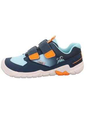 superfit Skórzane sneakersy "Trace" w kolorze granatowo-błękitnym do chodzenia na boso rozmiar: 30
