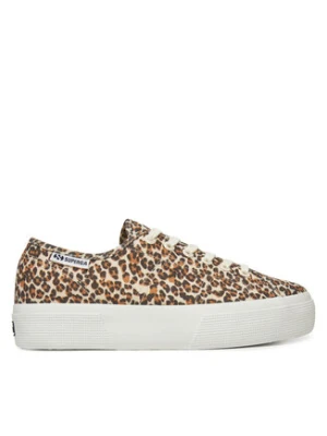 Superga Sneakersy Platform Leopard Print Brązowy