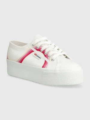 Superga tenisówki 2790 ROUND STRIPES damskie kolor biały S4128TW