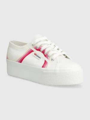 Superga tenisówki 2790 ROUND STRIPES damskie kolor biały S4128TW