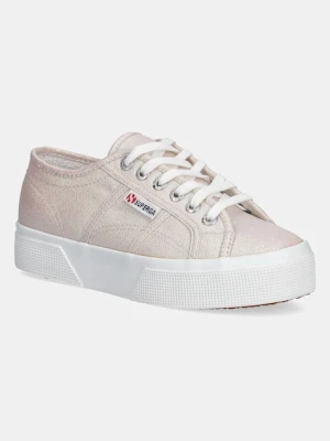 Superga tenisówki PLATFORM LAME kolor różowy S6128SW