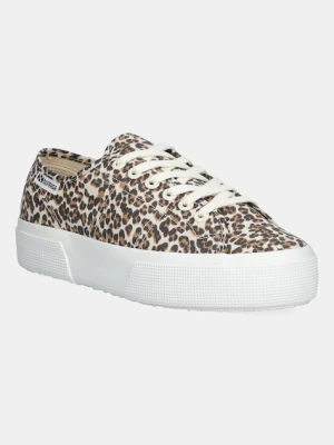 Superga tenisówki PLATFORM LEOPARD PRINT LE brązowy