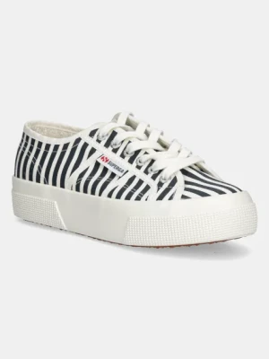 Superga tenisówki STRIPES PRINT kolor granatowy S2136YW