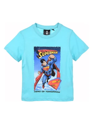 Superman Koszulka "Superman" w kolorze błękitnym rozmiar: 104
