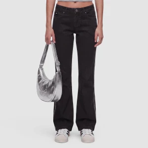Superstar Low Rise Flared Leg Denim Pants adidas Originals czarny