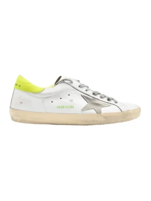 Superstar White Ice Lime Green Sneakers Golden Goose