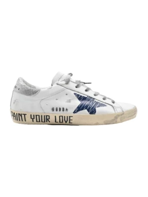 Superstar White Night Blue Silver Sneakers Golden Goose