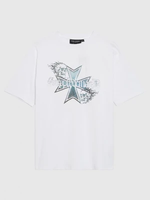 Supply & Demand T Shirt Flame Cross biały
