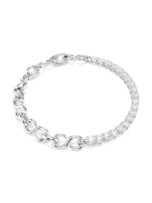 Swarovski bransoletka damska metalowa z cyrkonią MATRIX srebrny