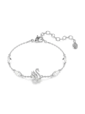 Swarovski bransoletka damska metalowa z cyrkonią srebrny