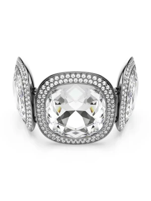 Swarovski bransoletka damska metalowa z kryształem Swarovski UNA srebrny