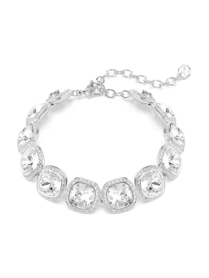 Swarovski bransoletka damska metalowa z kryształem Swarovski UNA srebrny