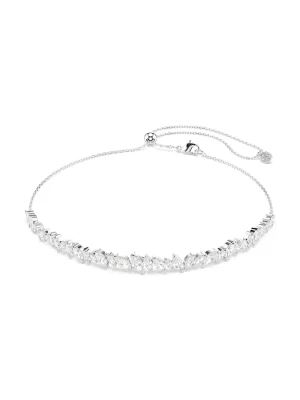 Swarovski choker damski metalowy z cyrkonią MESMERA srebrny