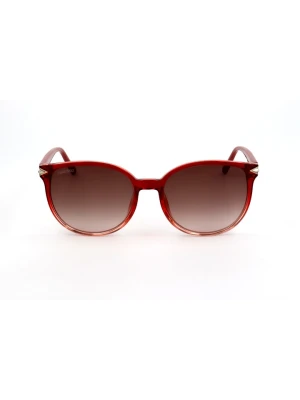 Swarovski Damskie okulary przeciwsłoneczne w kolorze brązowo-czerwonym rozmiar: 55