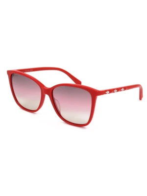 Swarovski Damskie okulary przeciwsłoneczne w kolorze czerwono-różowym rozmiar: 56