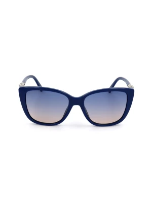 Swarovski Damskie okulary przeciwsłoneczne w kolorze niebieskim rozmiar: 54