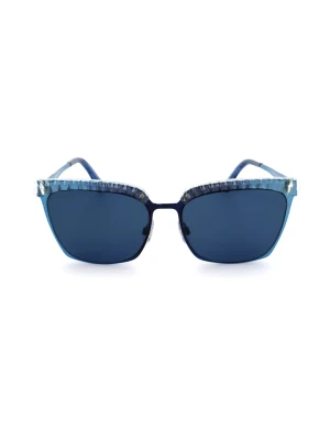 Swarovski Damskie okulary przeciwsłoneczne w kolorze niebieskim rozmiar: 55