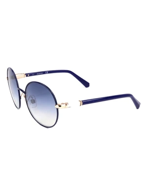 Swarovski Damskie okulary przeciwsłoneczne w kolorze niebieskim rozmiar: 55