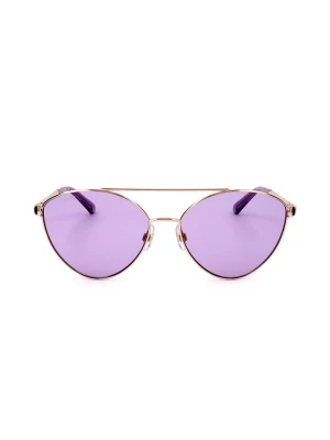 Swarovski Damskie okulary przeciwsłoneczne w kolorze różowozłoto-fioletowym rozmiar: 58