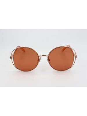 Swarovski Damskie okulary przeciwsłoneczne w kolorze różowozłoto-jasnobrązowym rozmiar: 54