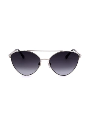 Swarovski Damskie okulary przeciwsłoneczne w kolorze srebrno-czarnym rozmiar: 58