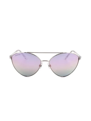 Swarovski Damskie okulary przeciwsłoneczne w kolorze srebrno-jasnoszarym rozmiar: 58