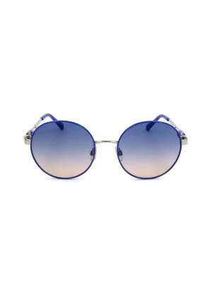 Swarovski Damskie okulary przeciwsłoneczne w kolorze srebrno-niebieskim rozmiar: 55