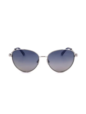Swarovski Damskie okulary przeciwsłoneczne w kolorze srebrno-niebieskim rozmiar: 57