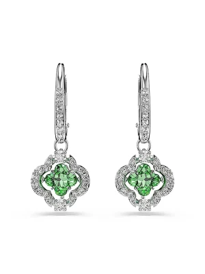 Swarovski kolczyki damskie metalowe z cyrkonią UNA srebrny