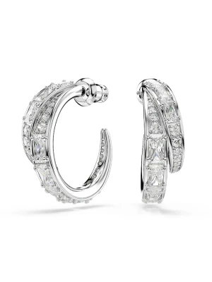 Swarovski kolczyki damskie metalowe z cyrkonią VIENNA srebrny