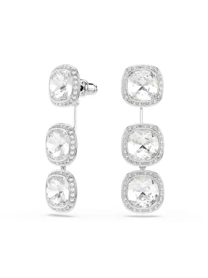 Swarovski kolczyki damskie metalowe z kryształem UNA srebrny