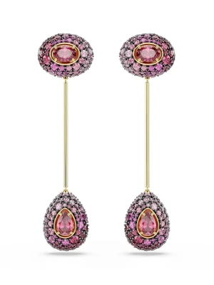 Swarovski kolczyki damskie pozłacane z cyrkonią SUBLIMA różowy